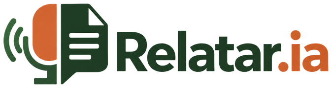 Relatar.ia — microfone e documento